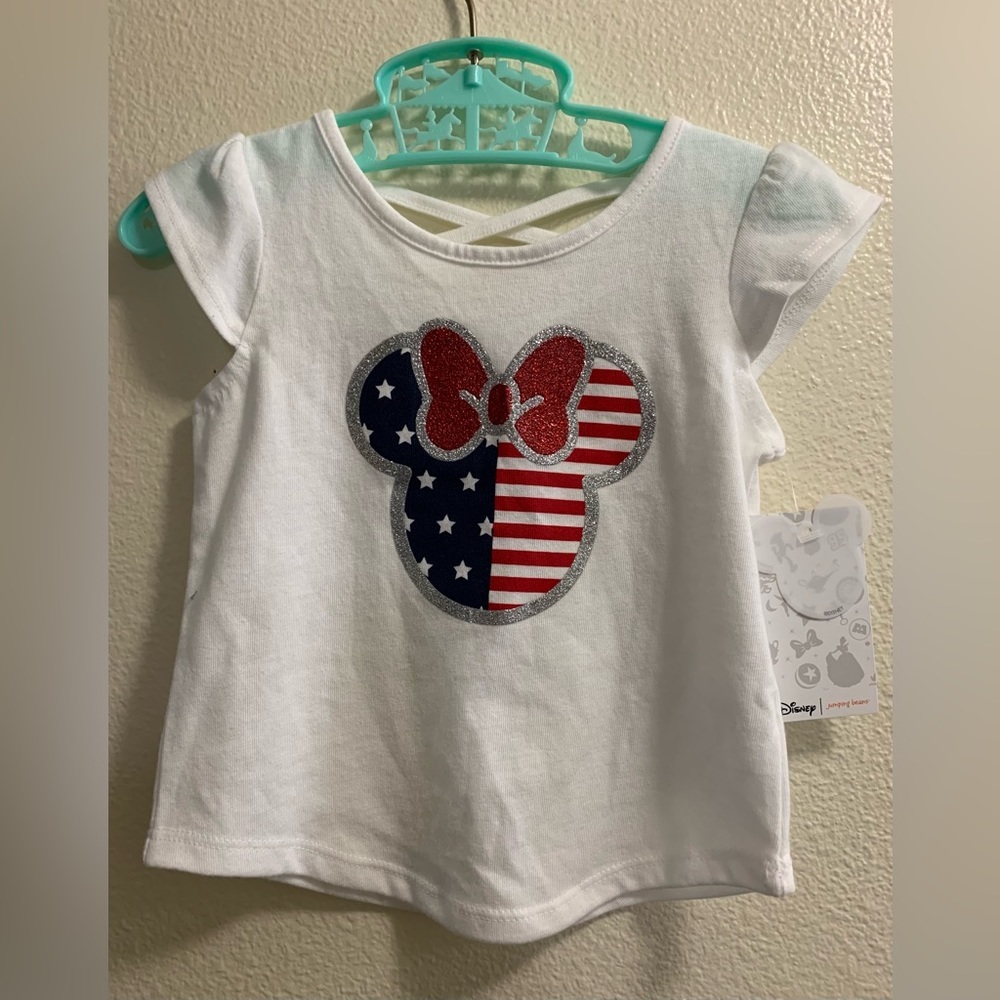 Disney Minnie Mouse Shirt-12 Months-Red,White,Blue Jumping Beans Patriotic V